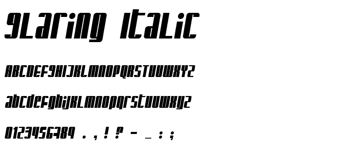 Glaring Italic font